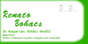 renato bohacs business card